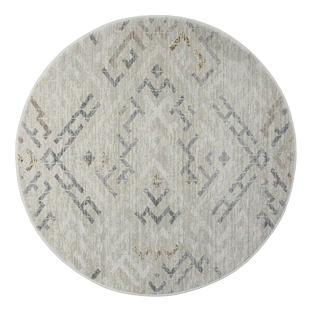 Kurzflorteppich Beige 120 x 120cm Mischgewebe | Beige