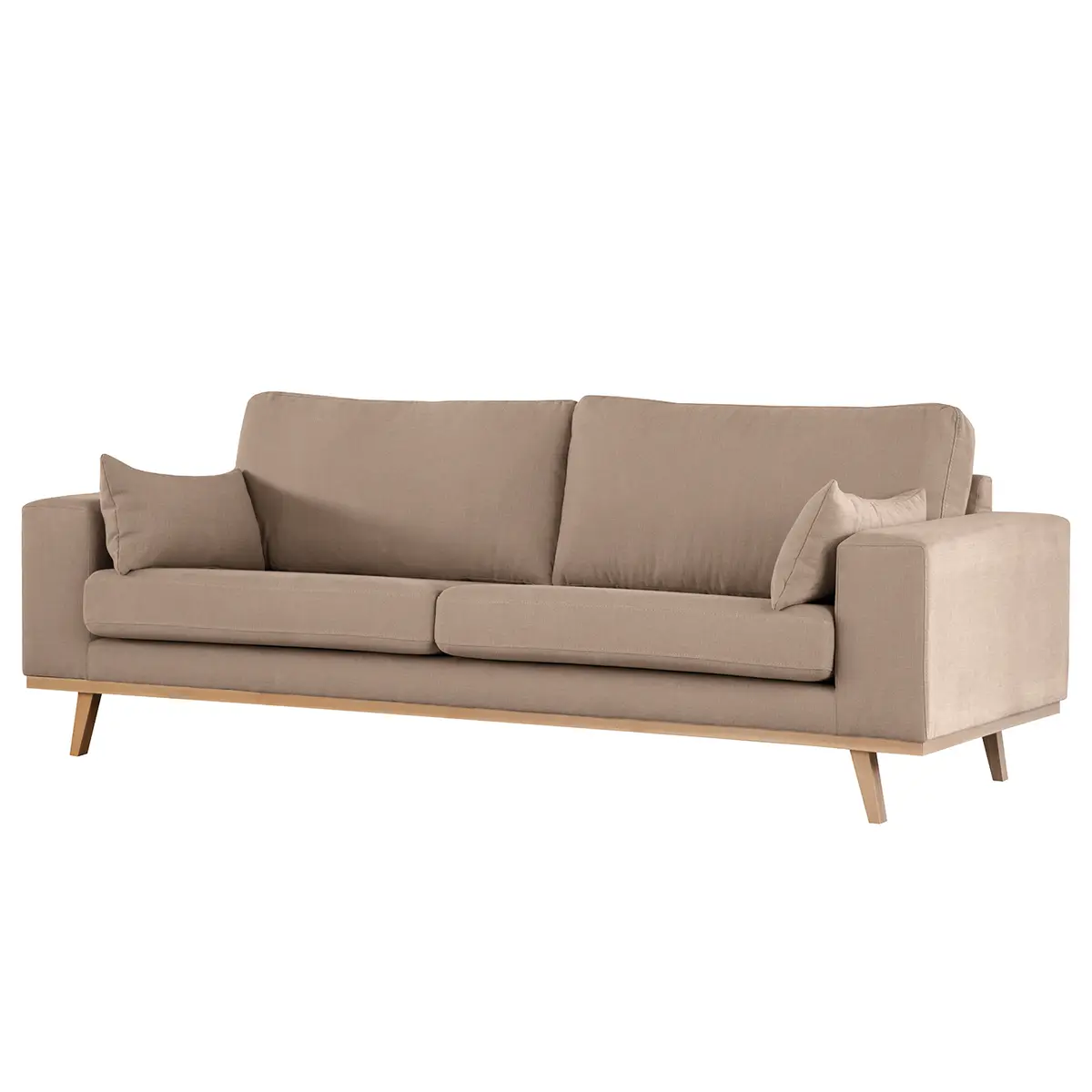 2-Sitzer Sofa Braun/Taupe Baumwollstoff Vele | Braun