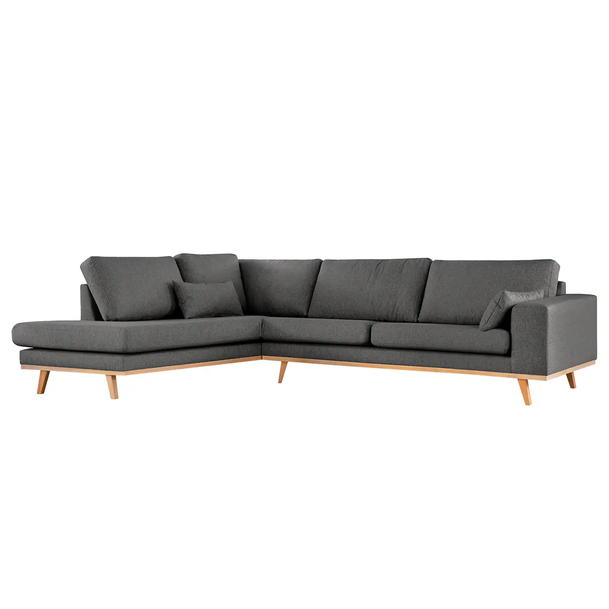 Ecksofa mit Ottomane Lark | Schwarz