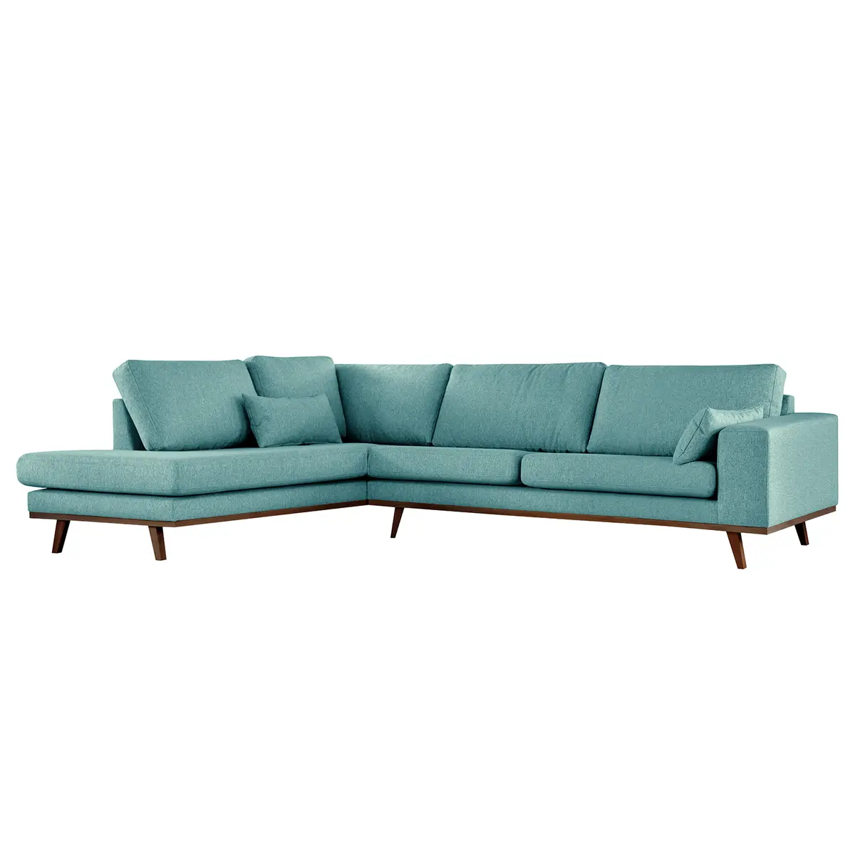 Ecksofa mit Ottomane Lark | Blau