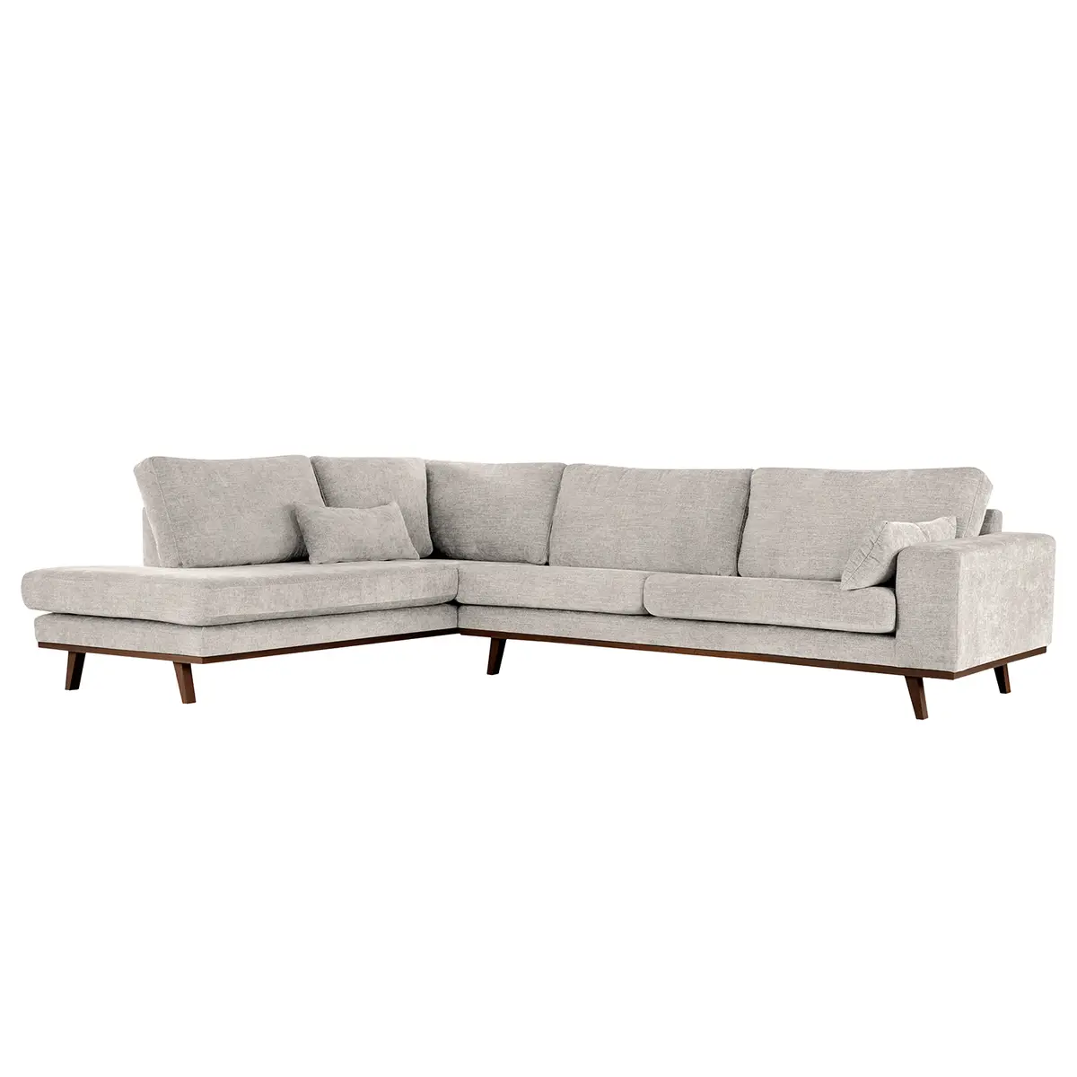 Ecksofa mit Ottomane Cieli | Grau