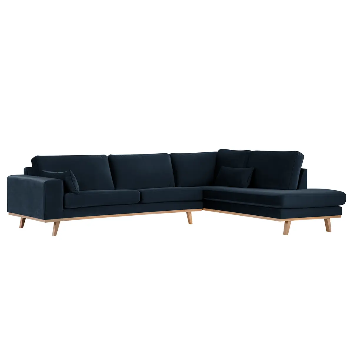 Ecksofa mit Ottomane Sadia | Blau
