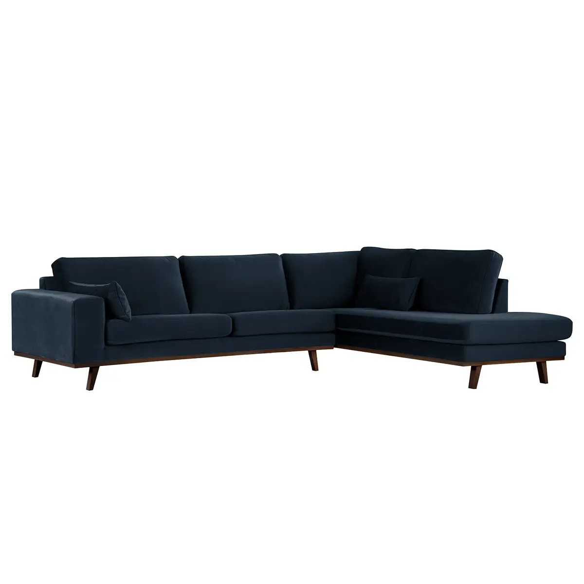 Ecksofa mit Ottomane Sadia | Blau