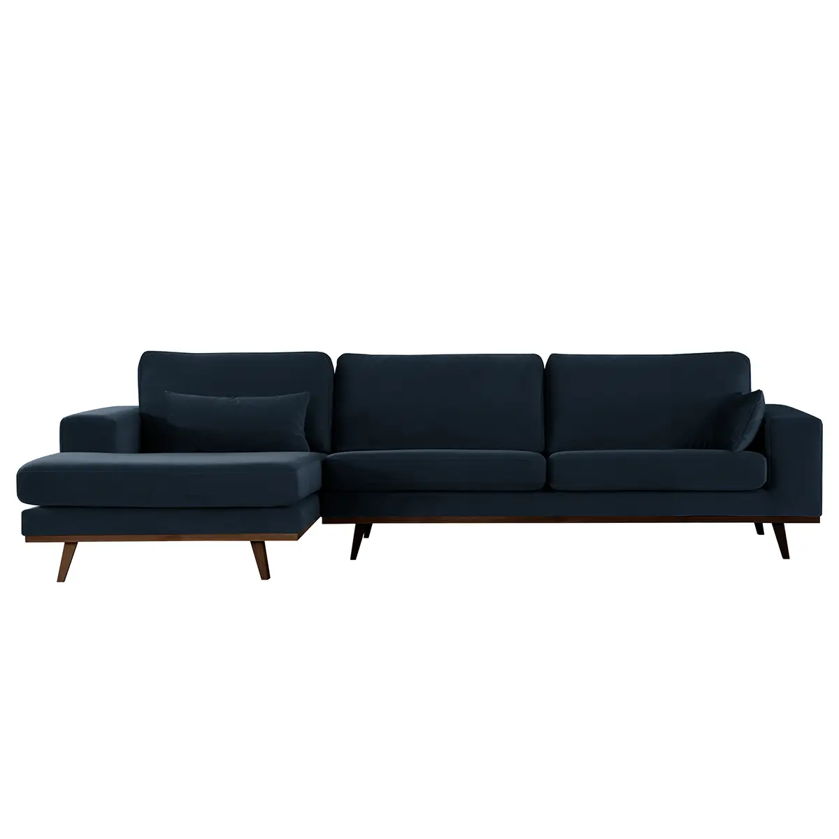 Ecksofa mit Longchair Sadia | Blau