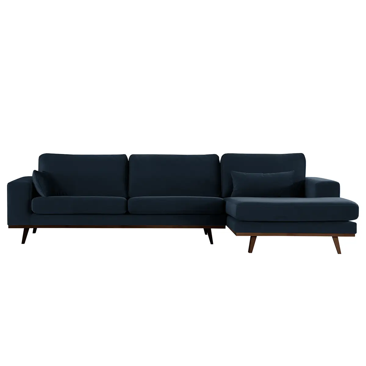Ecksofa mit Longchair Sadia | Blau