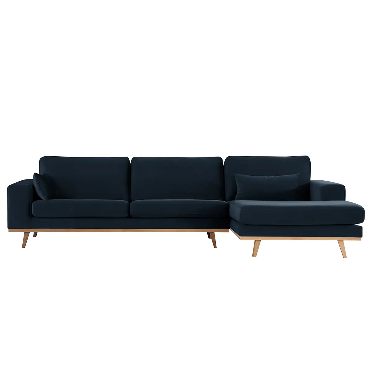Ecksofa mit Longchair Sadia | Blau