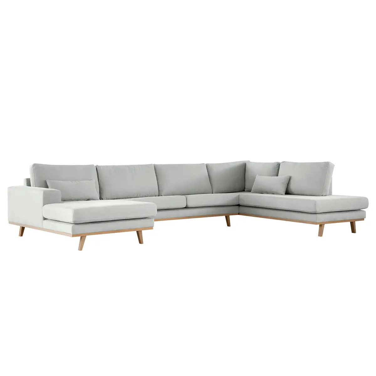 Wohnlandschaft Grau Baumwollstoff Vele | Grau