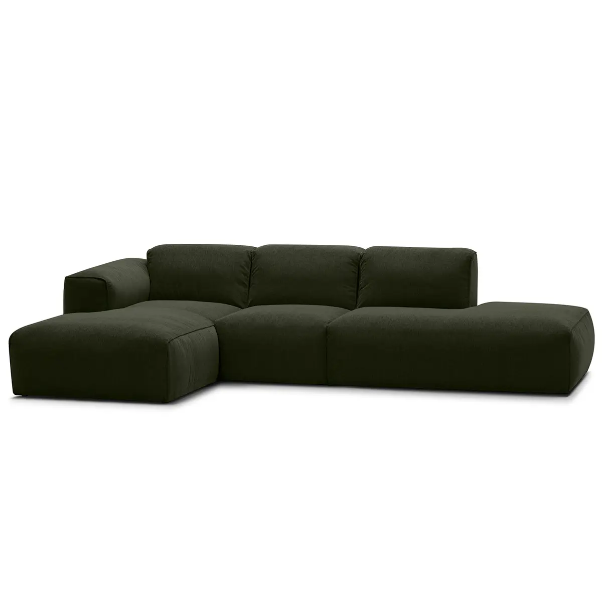 Ecksofa mit Chaiselongue Saia | Grün