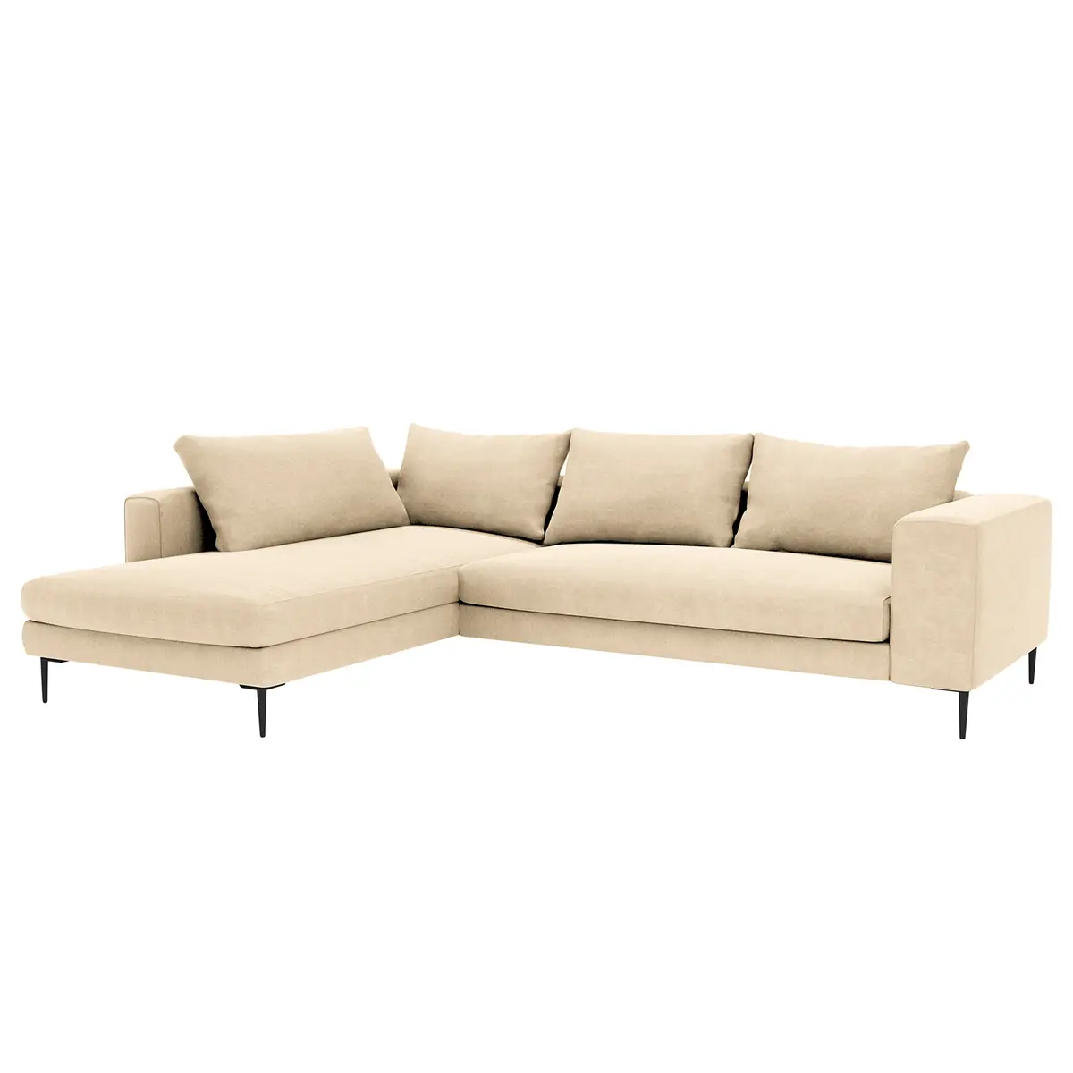 Ecksofa mit Ottomane Caya | Beige