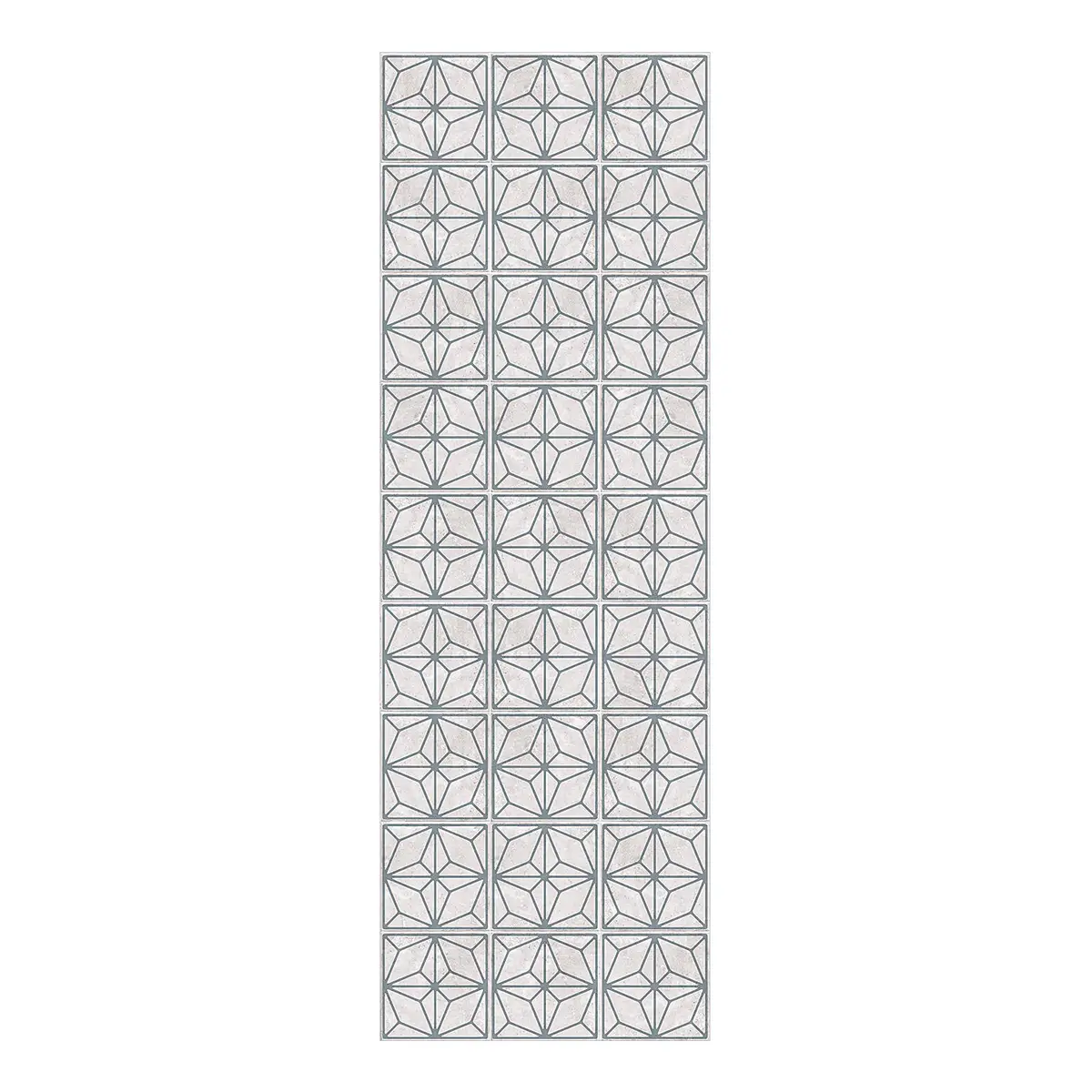 Vinylteppich Fliesenmuster Stern | Grau