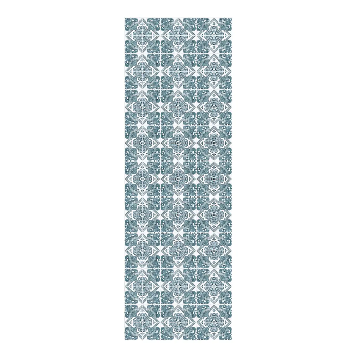 Vinylteppich Fliesenmuster Lissabon 50 x 150cm Blau | Blau