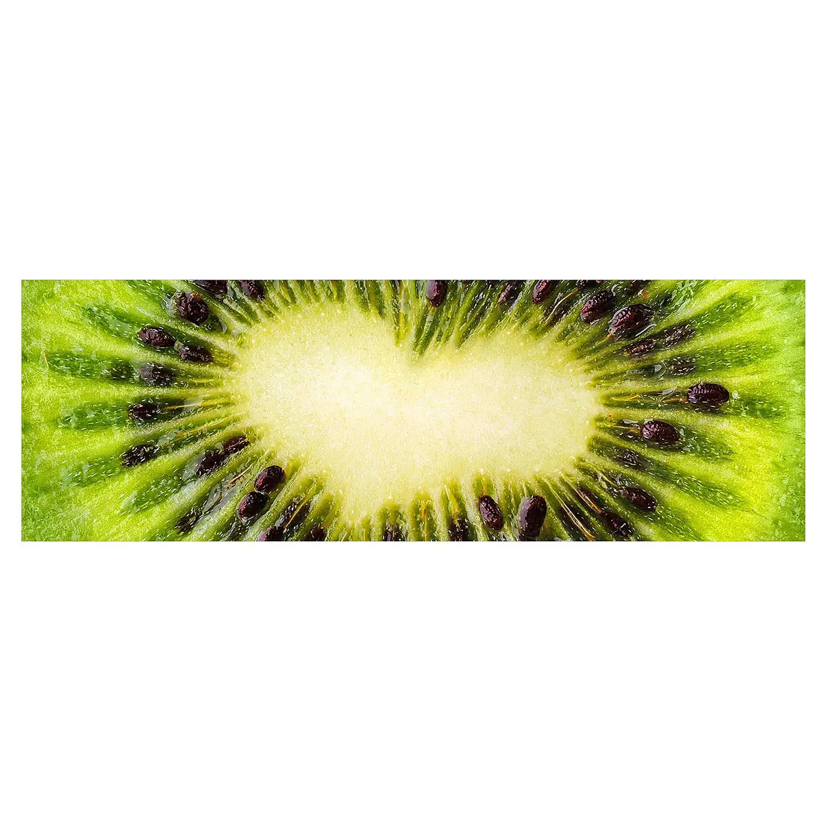 Vinylteppich Kiwi Heart 300 x 100cm Grün | Grün