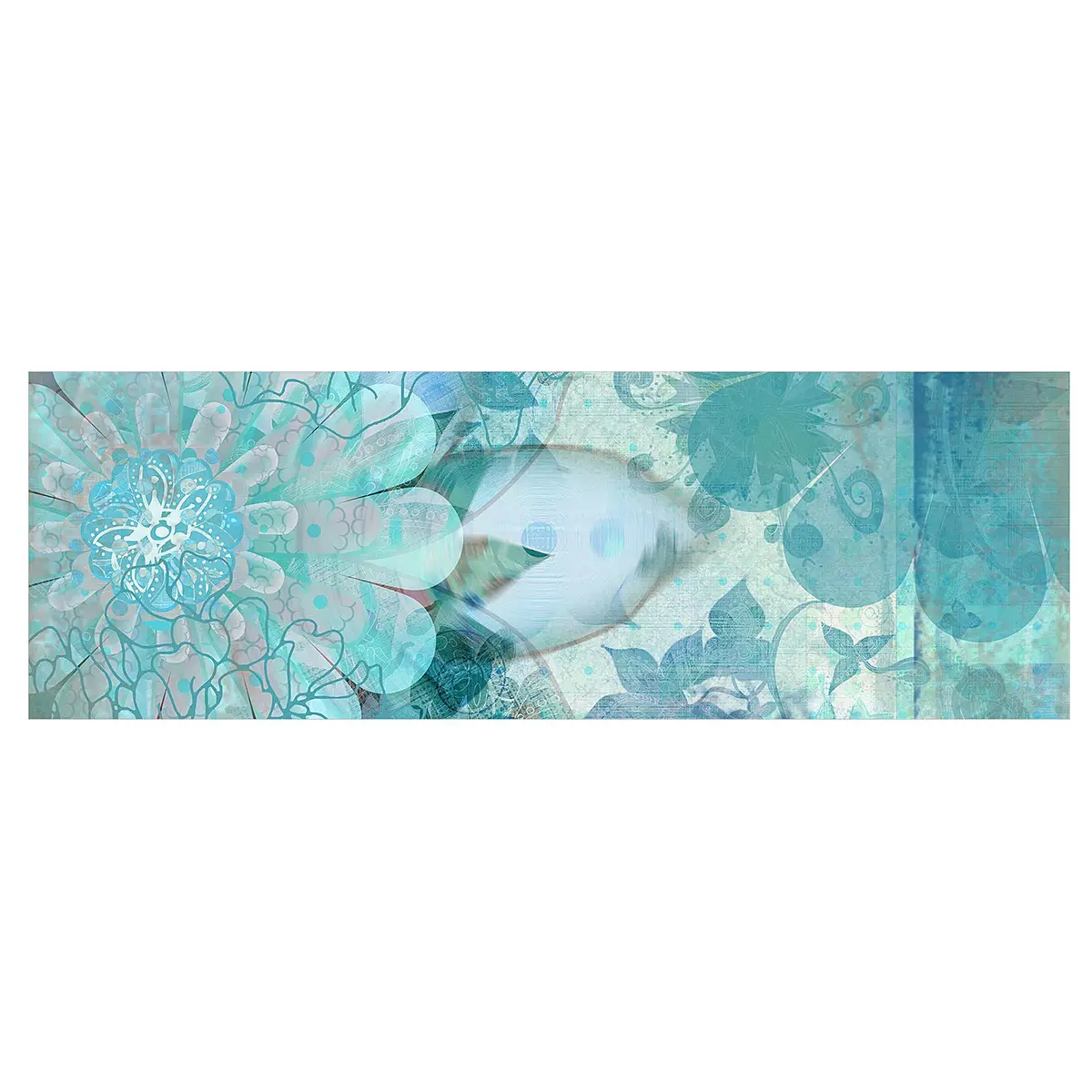 Vinylteppich Winterblumen | Blau