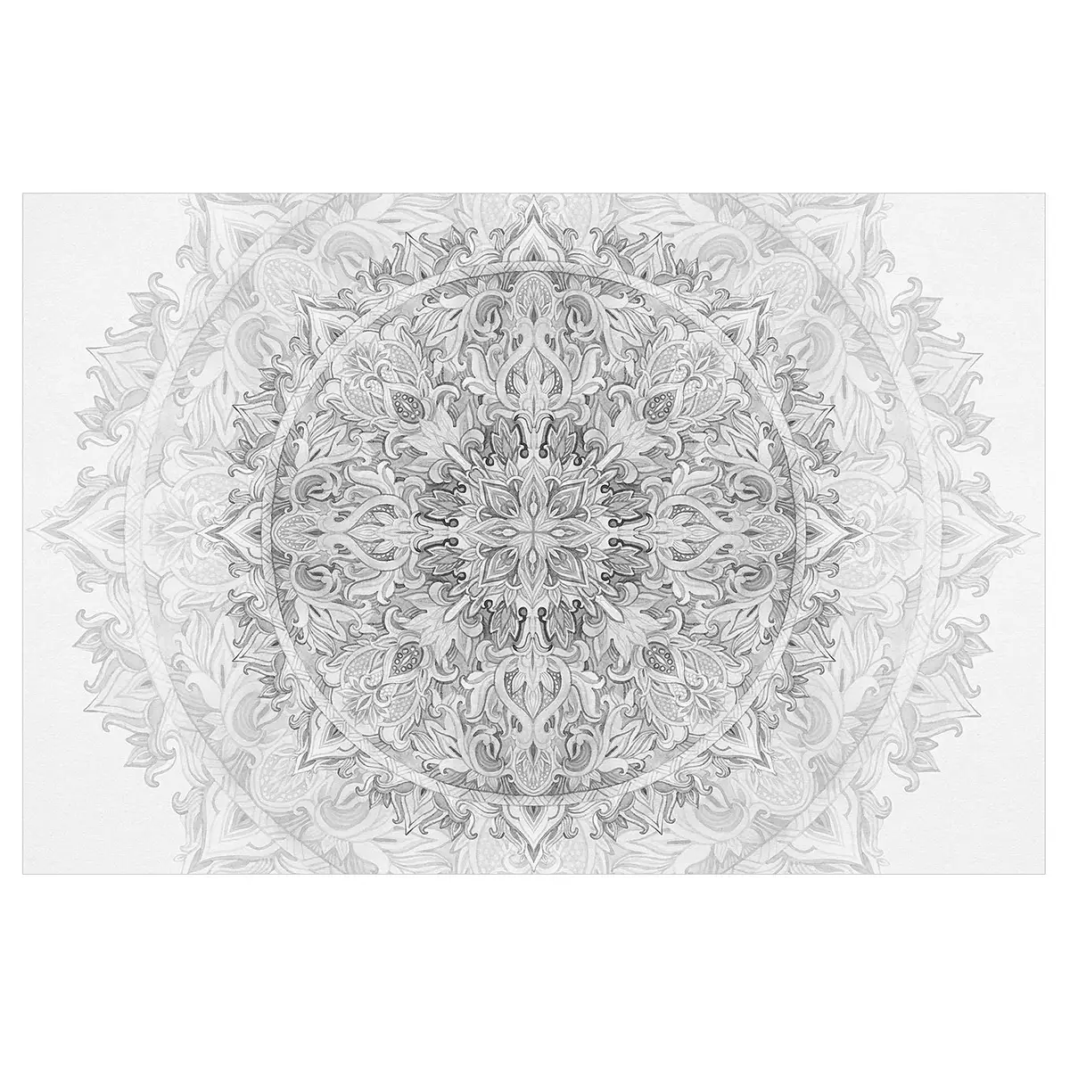 Vinylteppich Mandala Aquarell Ornament | Mehrfarbig