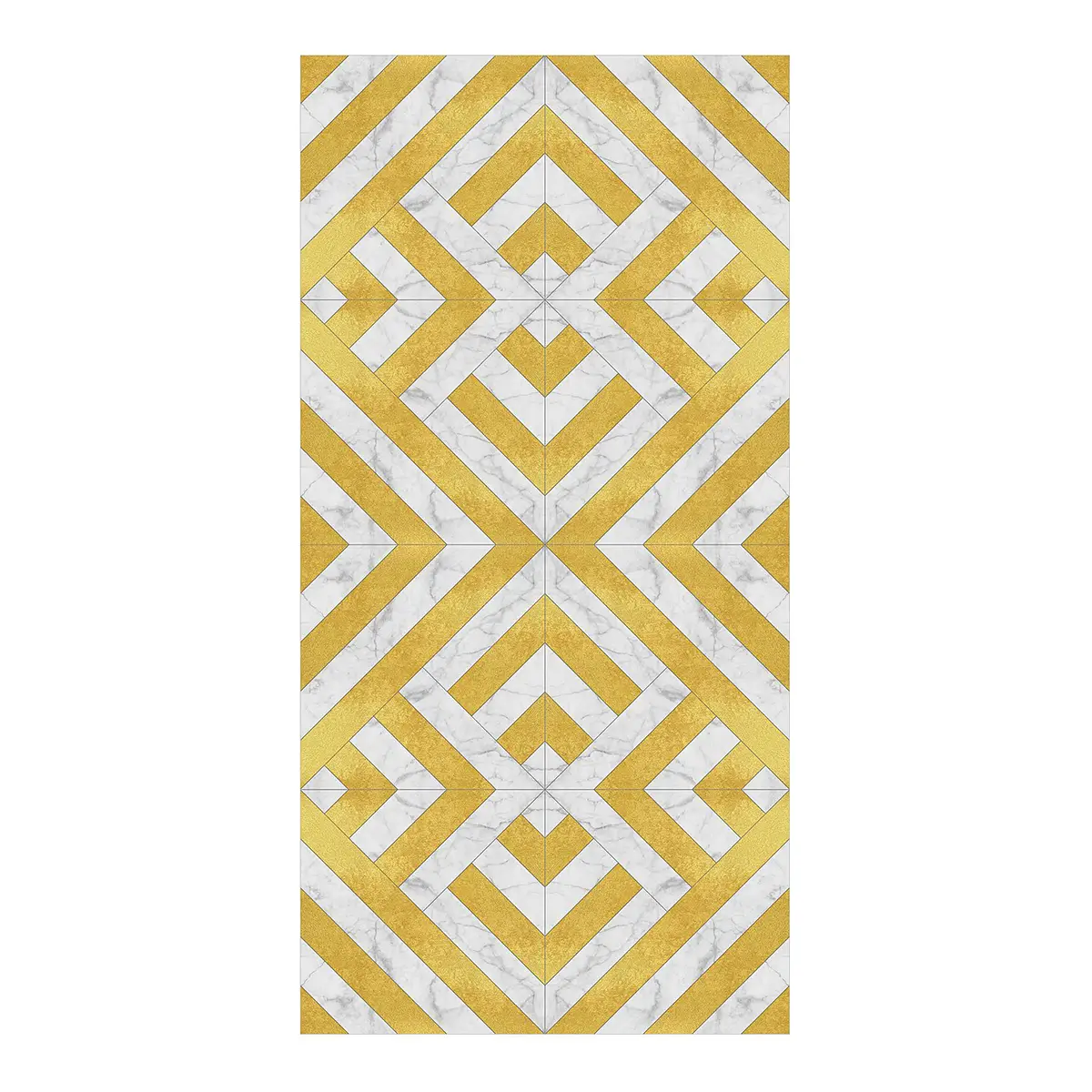 Vinylteppich Fliesenmix Art Deco | Gold