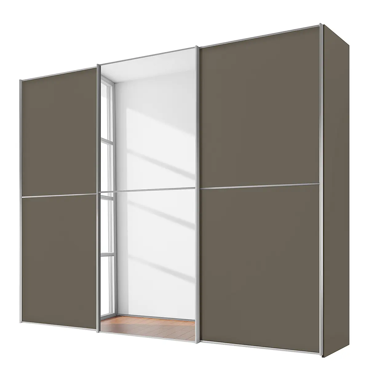 Schwebetürenschrank Typ B | Braun