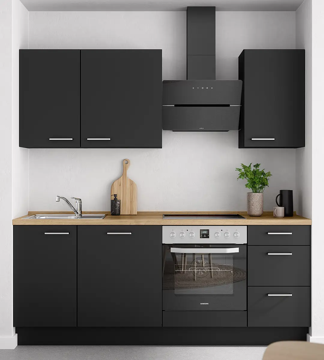 Küchenzeile High-Line Touch Variante B | Mehrfarbig