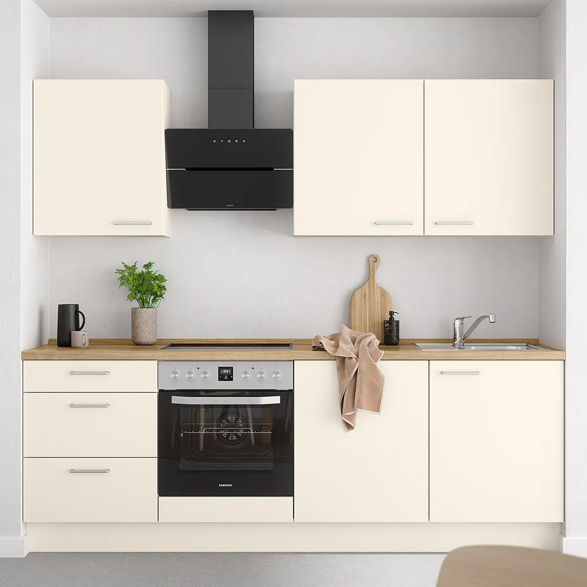 Küchenzeile High-Line Touch Variante C | Beige