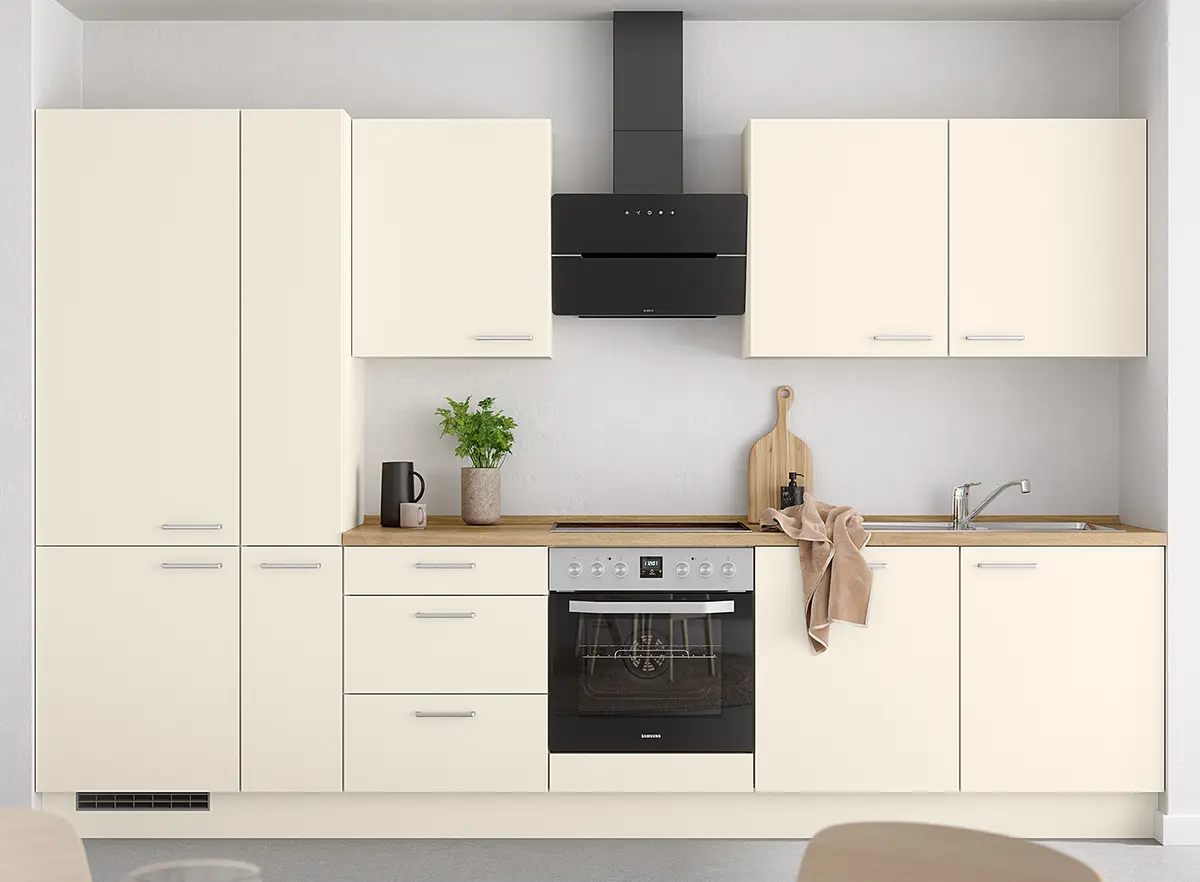Küchenzeile High-Line Touch Variante C 330cm | Beige