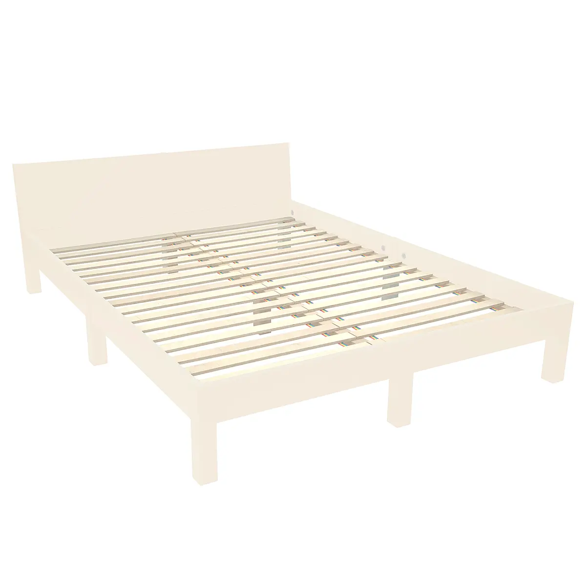 Bettgestell 160 x 200cm Buche | Weiß