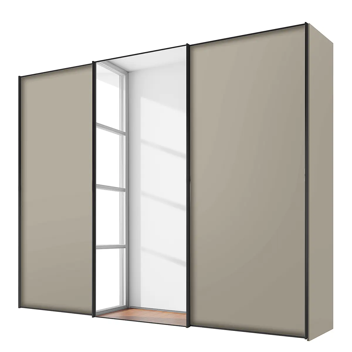 Schwebetürenschrank Typ D | Beige