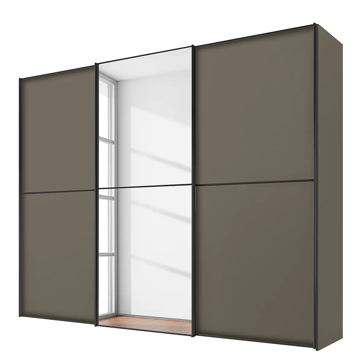 Schwebetürenschrank Typ B | Braun