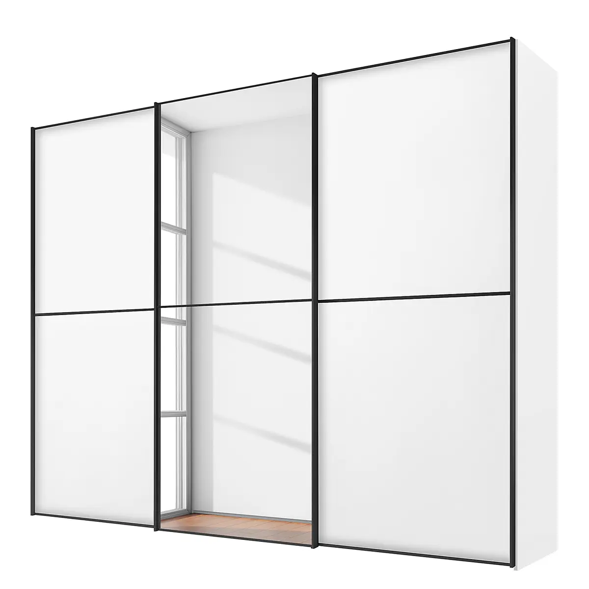 Schwebetürenschrank Typ B | Weiß