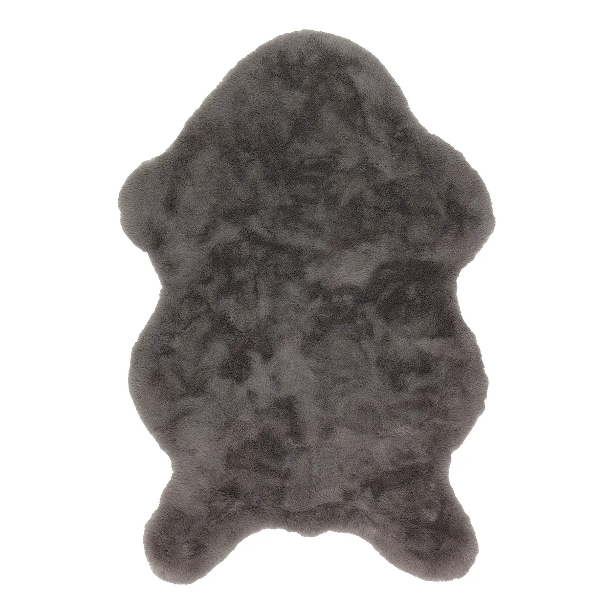Fellteppich Tender Grau/Grau 70 x 2 x 110cm 100% Polyester