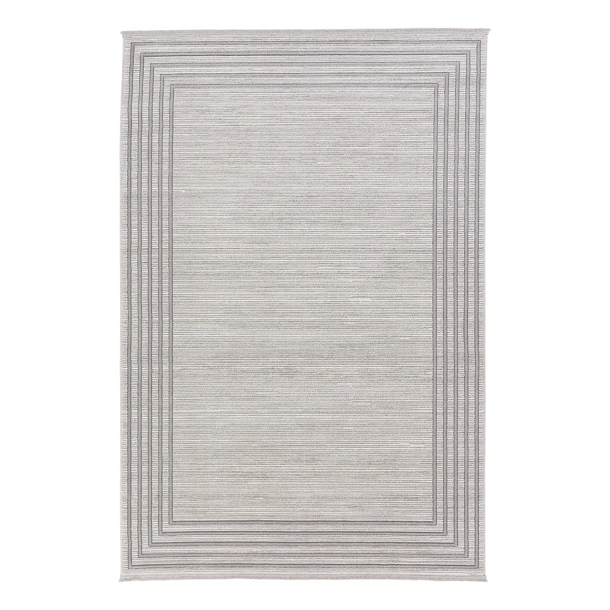 Kurzflorteppich Vercelli Silber/Silber 160 x 230cm | Silber