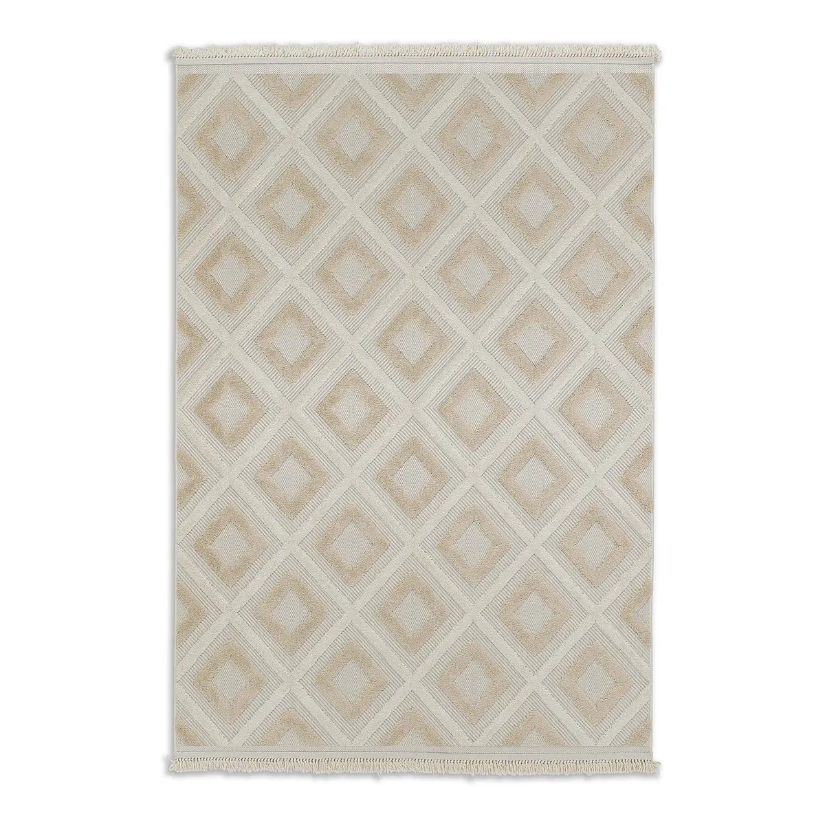 In- / Outdoorteppich Summer Beige/Weiß/Beige | Beige