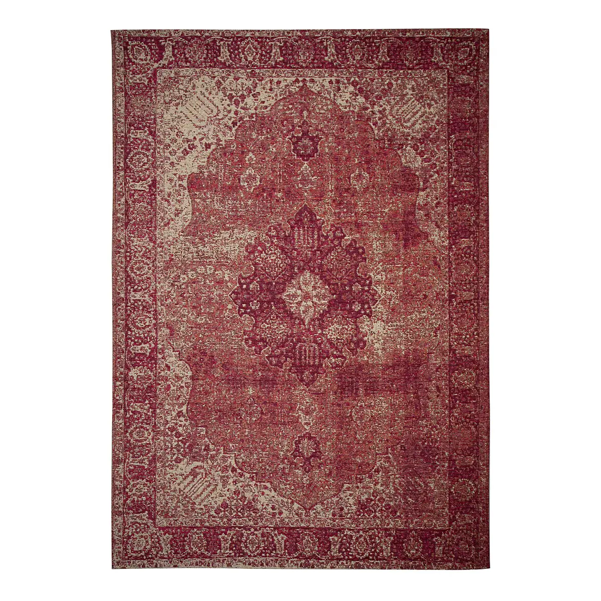 Kurzflorteppich Antique Traditional | Rosa