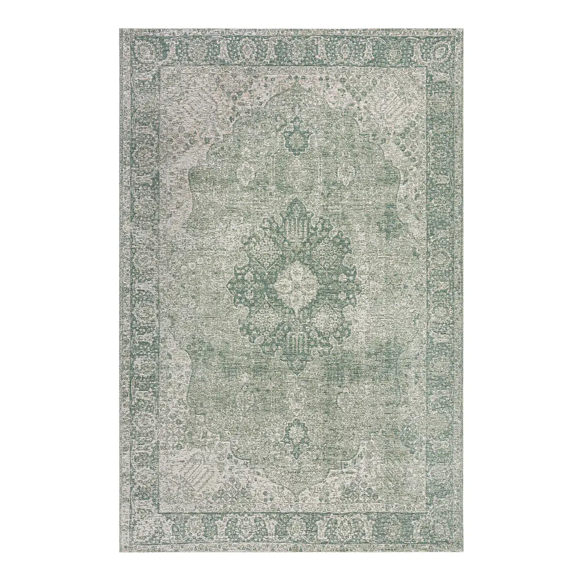Kurzflorteppich Antique Traditional Grün/Hellgrün 120 x 170cm