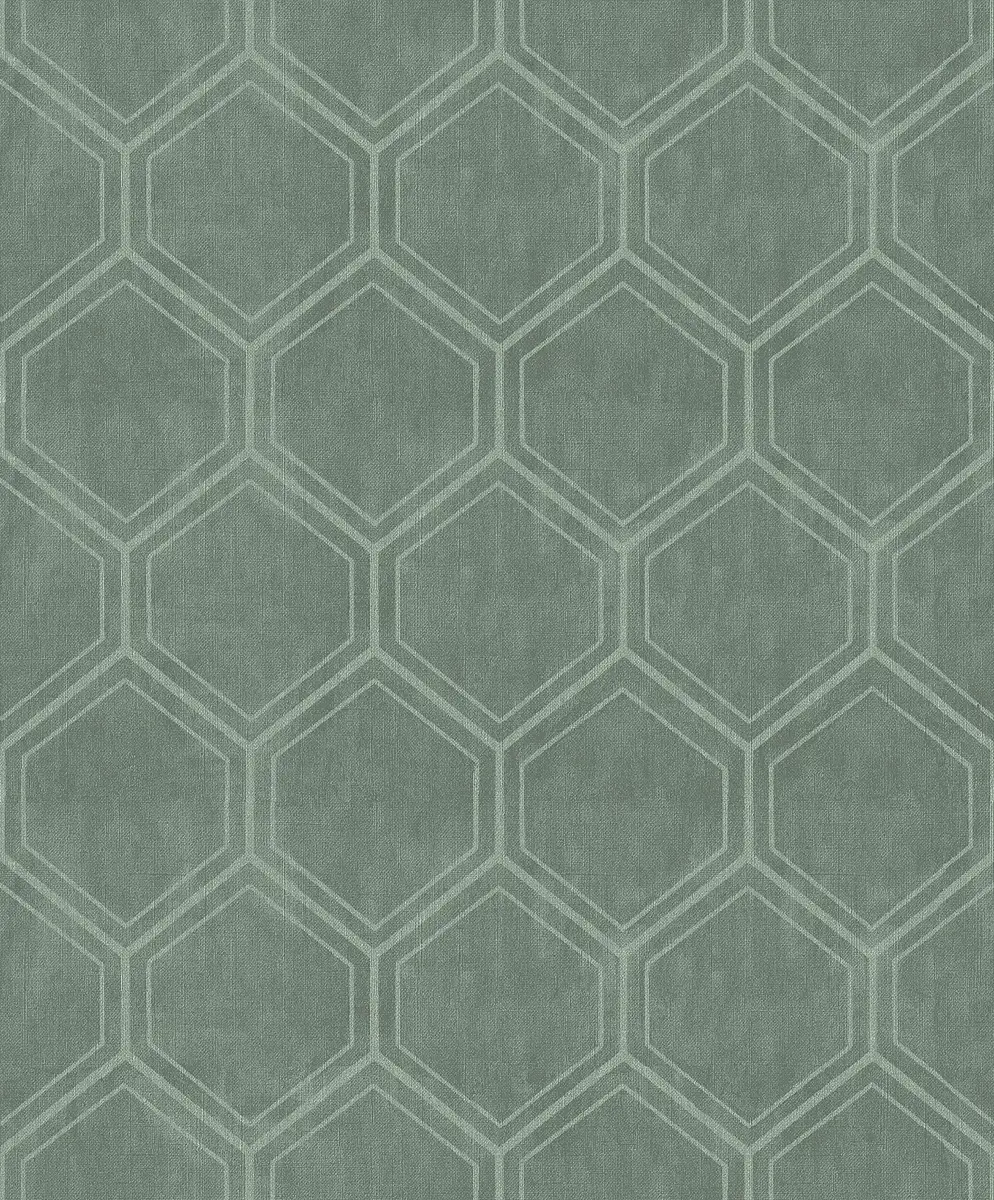Vliestapete Hexagon Typ A | Grün