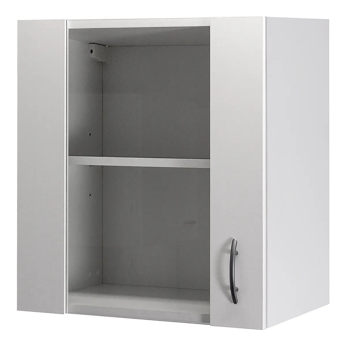Hängeschrank Glastür vertikal 50cm Argenté/Weiß | Weiß