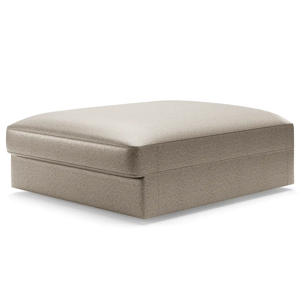 Polsterhocker Big Grau Microfaser Taeko | Grau