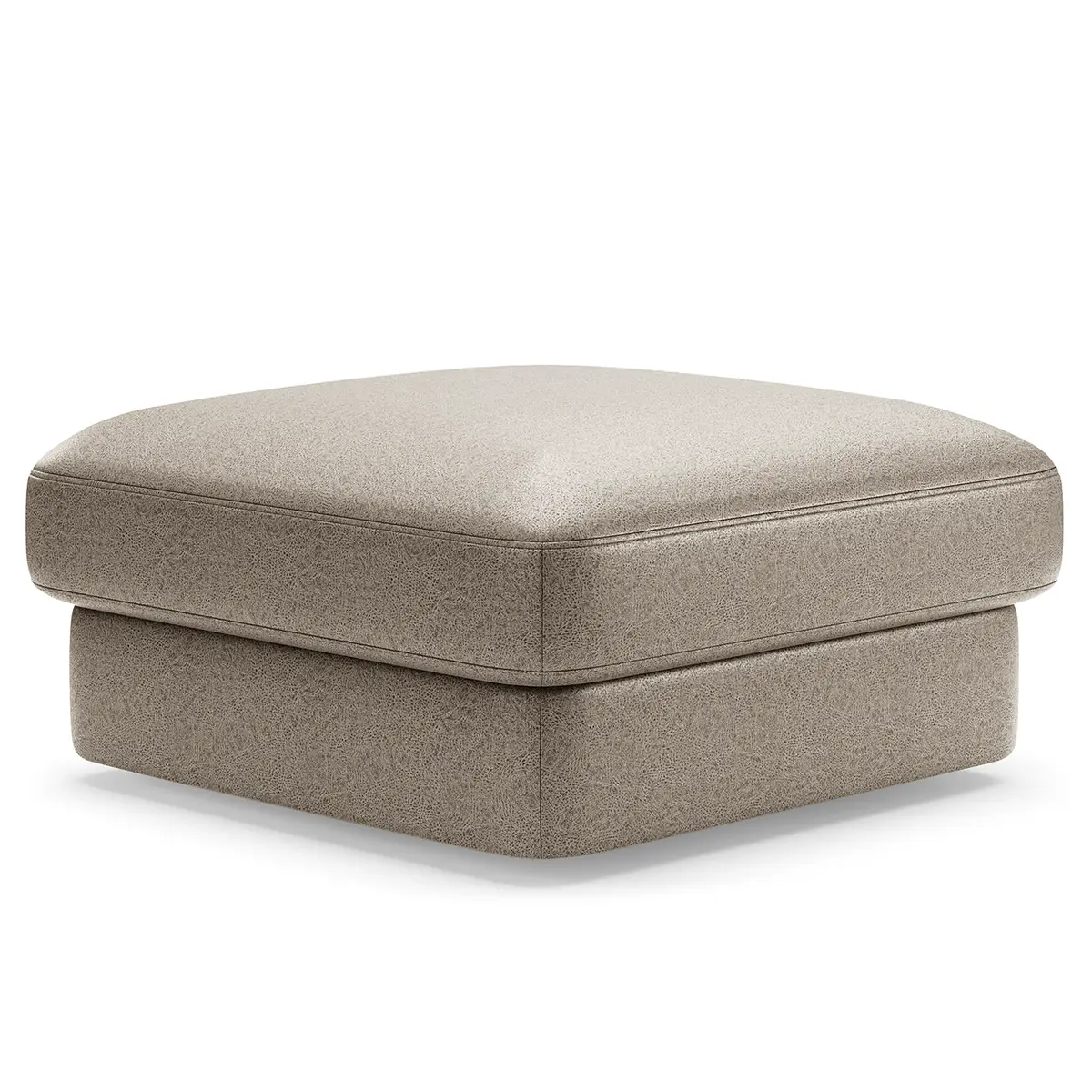 Polsterhocker Small Grau Microfaser Taeko Modern | Grau