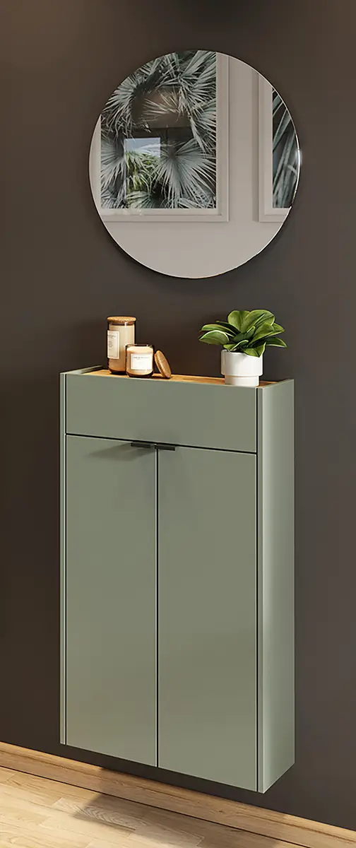 Garderobenset Ameca 2-teilig 56cm Grün/Graugrün | Grün