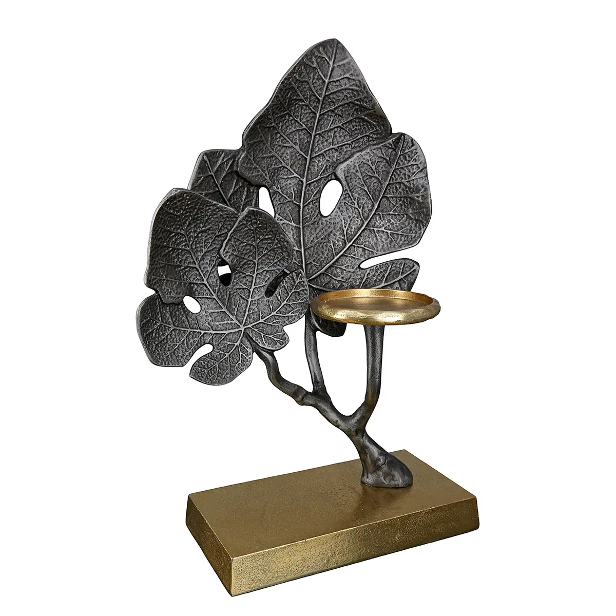 Kerzenhalter Leaf | Grau
