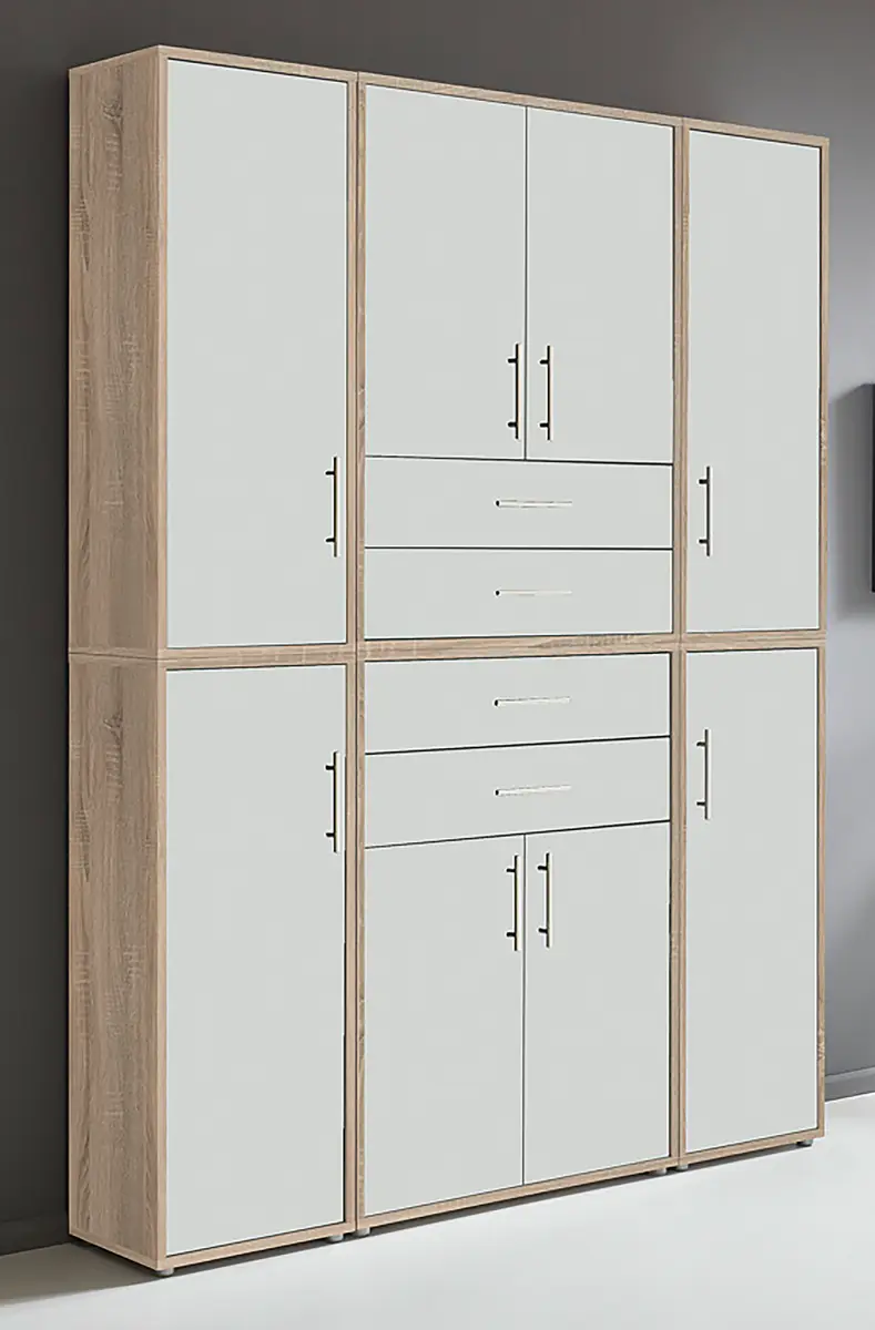 Schrankwand Set A | Braun