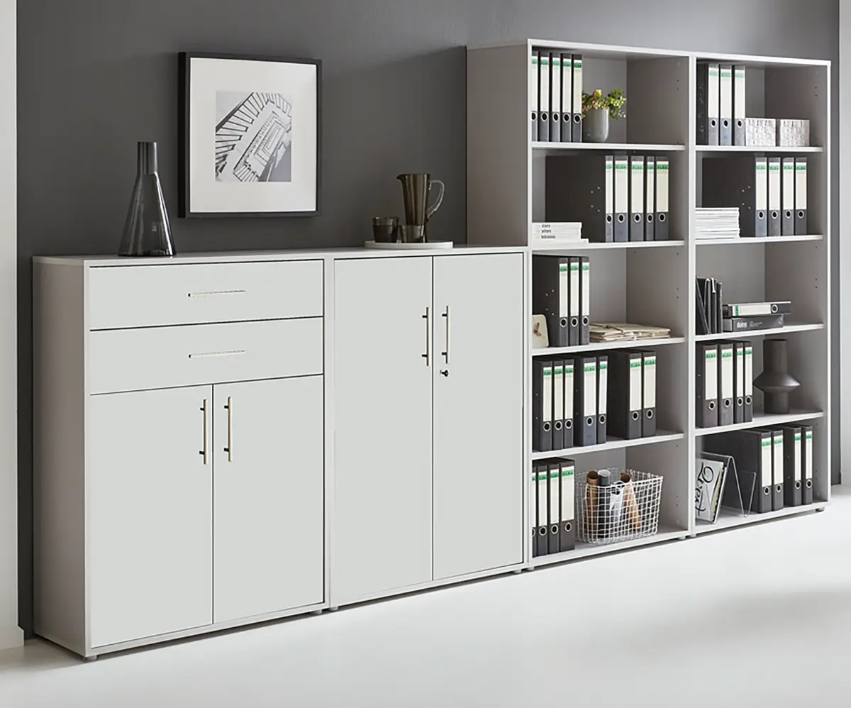 Schrankwand Set B | Grau
