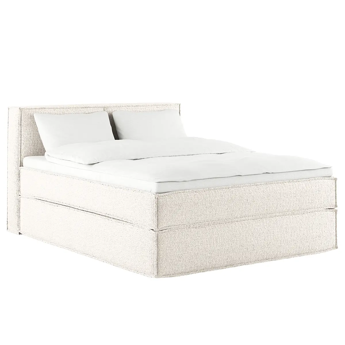 Premium Boxspringbett mit Kopfteil 160 x 200cm Strukturstoff