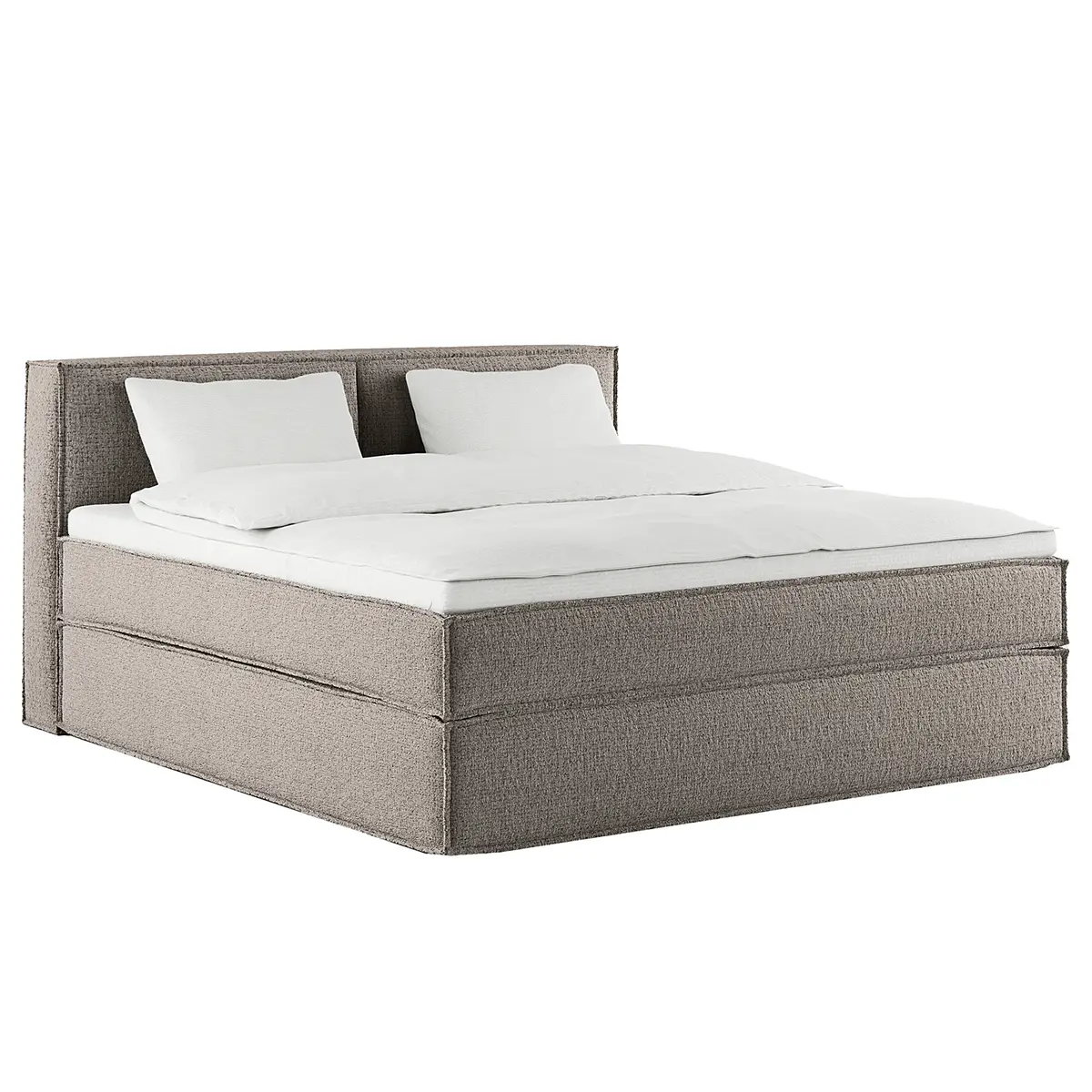 Premium Boxspringbett mit Kopfteil 180 x 200cm Strukturstoff