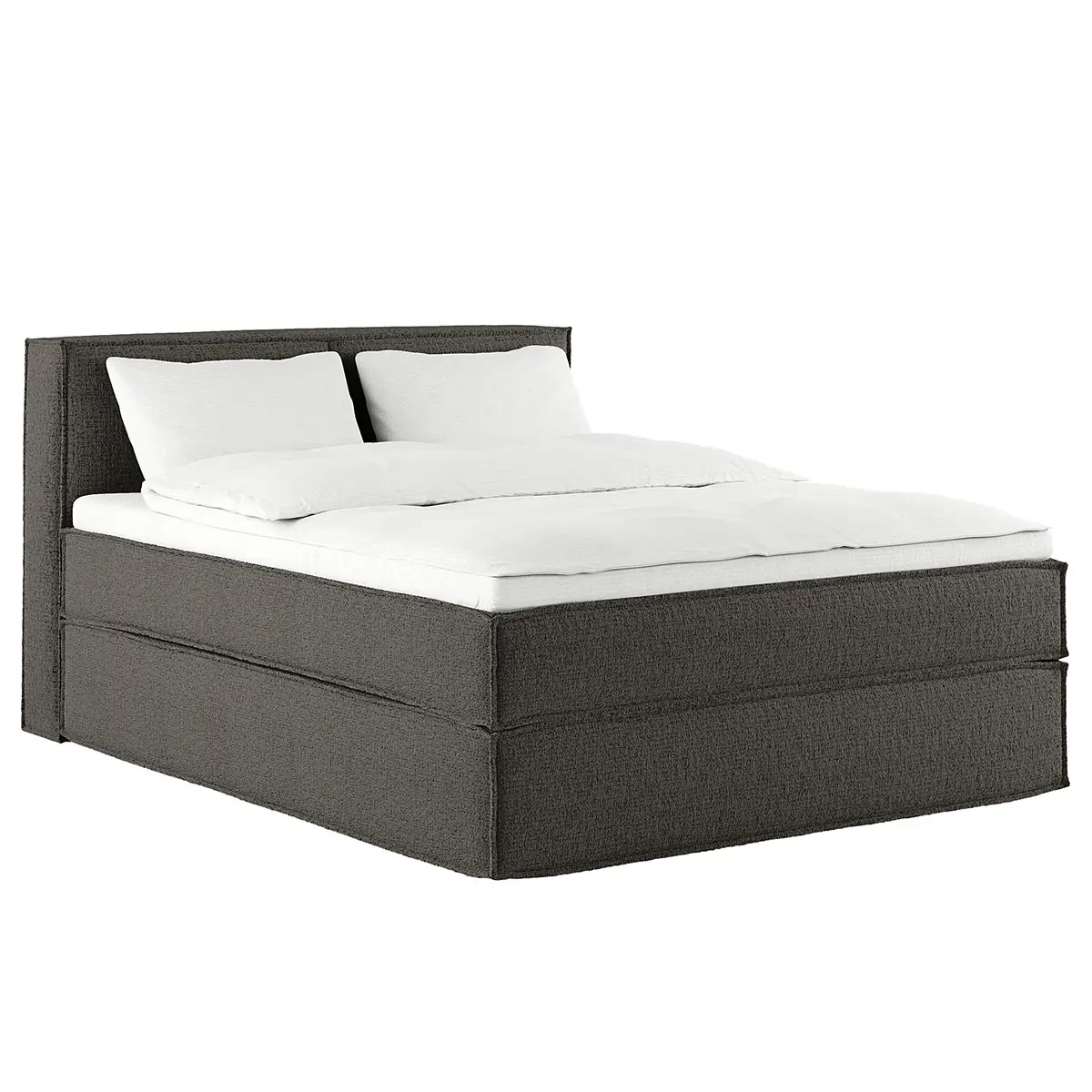 Premium Boxspringbett mit Kopfteil 160 x 200cm Strukturstoff