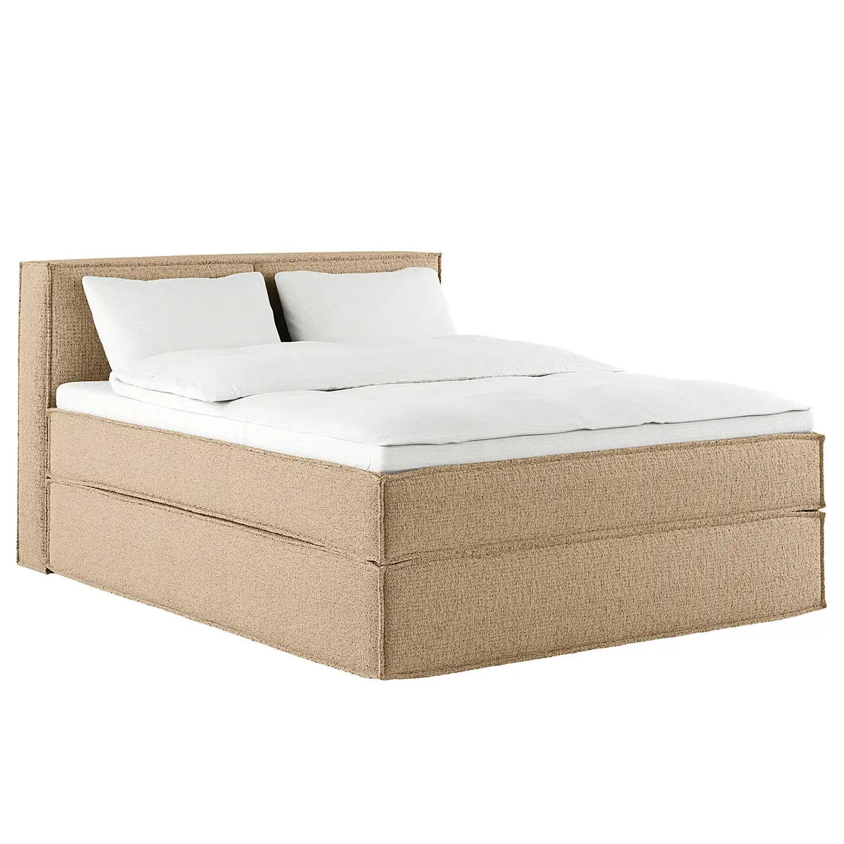 Premium Boxspringbett mit Kopfteil 160 x 200cm Strukturstoff