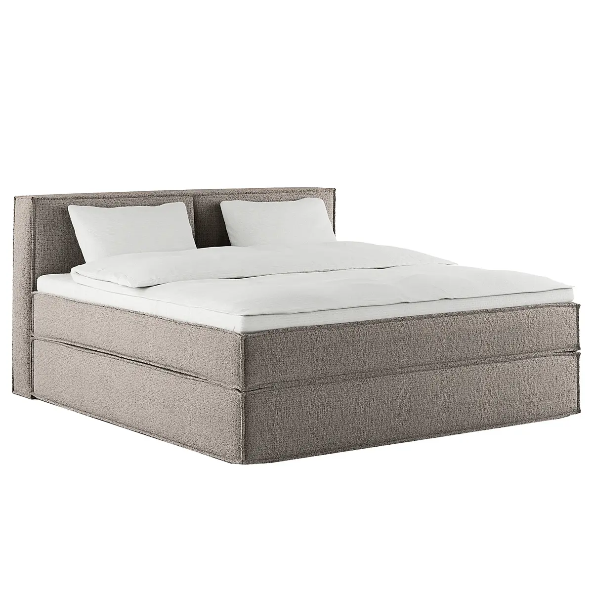 Premium Boxspringbett mit Kopfteil 180 x 200cm Strukturstoff