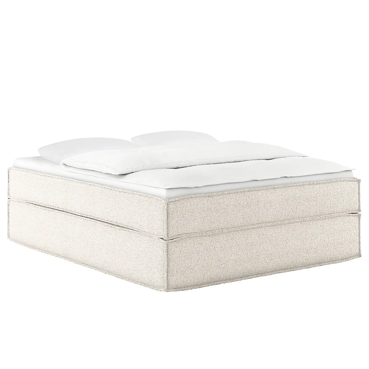 Premium Boxspringbett | Weiß