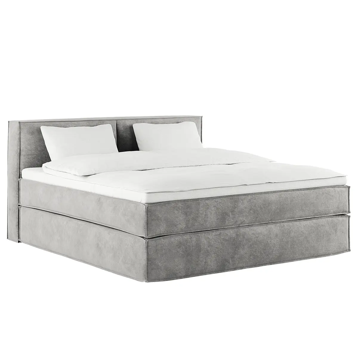 Premium Boxspringbett mit Kopfteil 200 x 200cm Samt Onoli