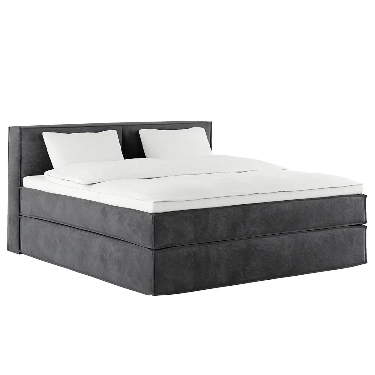 Premium Boxspringbett mit Kopfteil 200 x 200cm Samt Onoli
