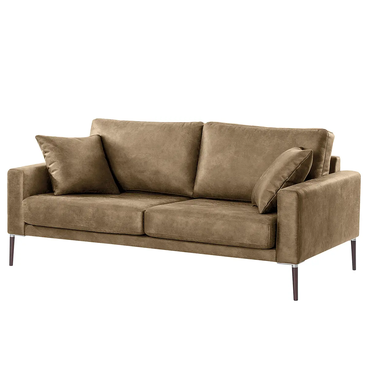 3-Sitzer Sofa Braun Microfaser Yaka | Braun