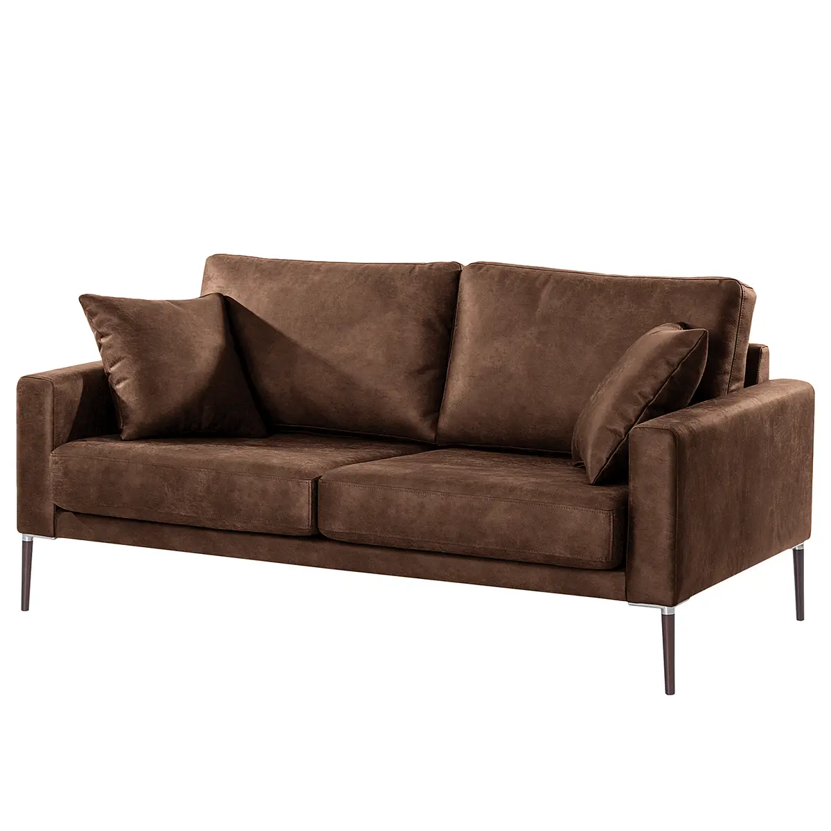 2,5-Sitzer Sofa Braun Microfaser Yaka | Braun